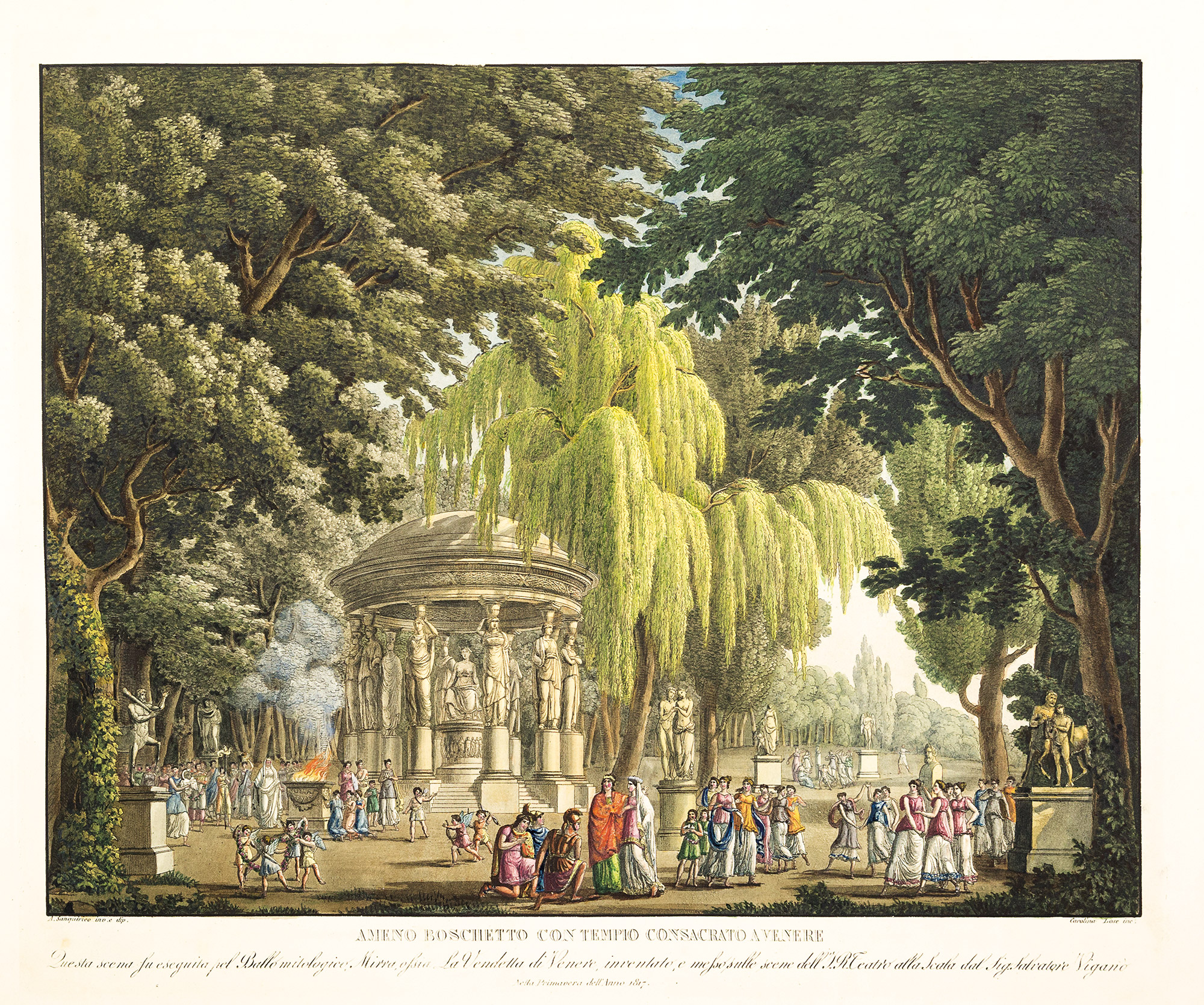 Raccolta di varie decorazioni sceniche inventate ed eseguite per ... Scala Antica decorazione