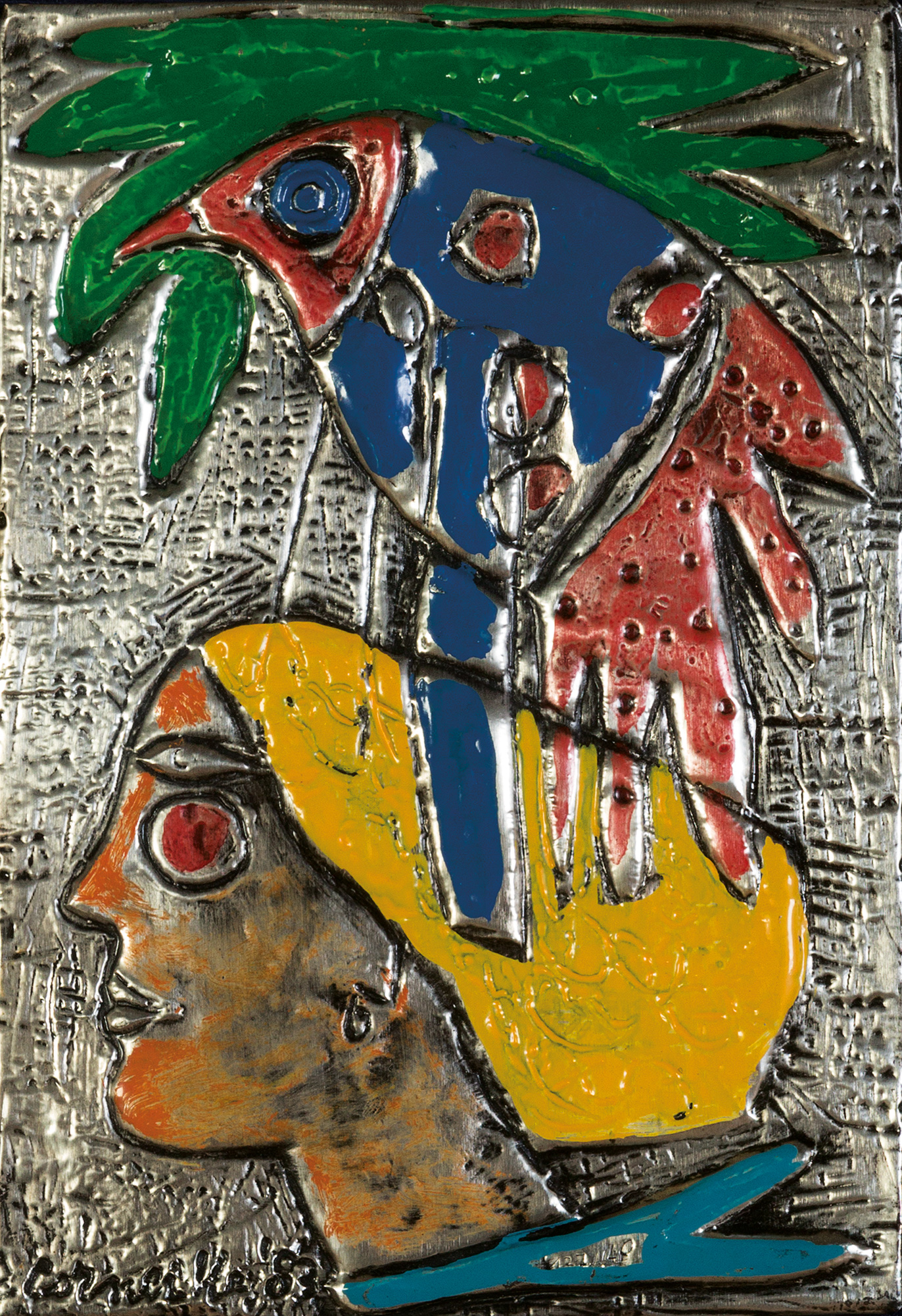 Donna, uccello e palma, 1983